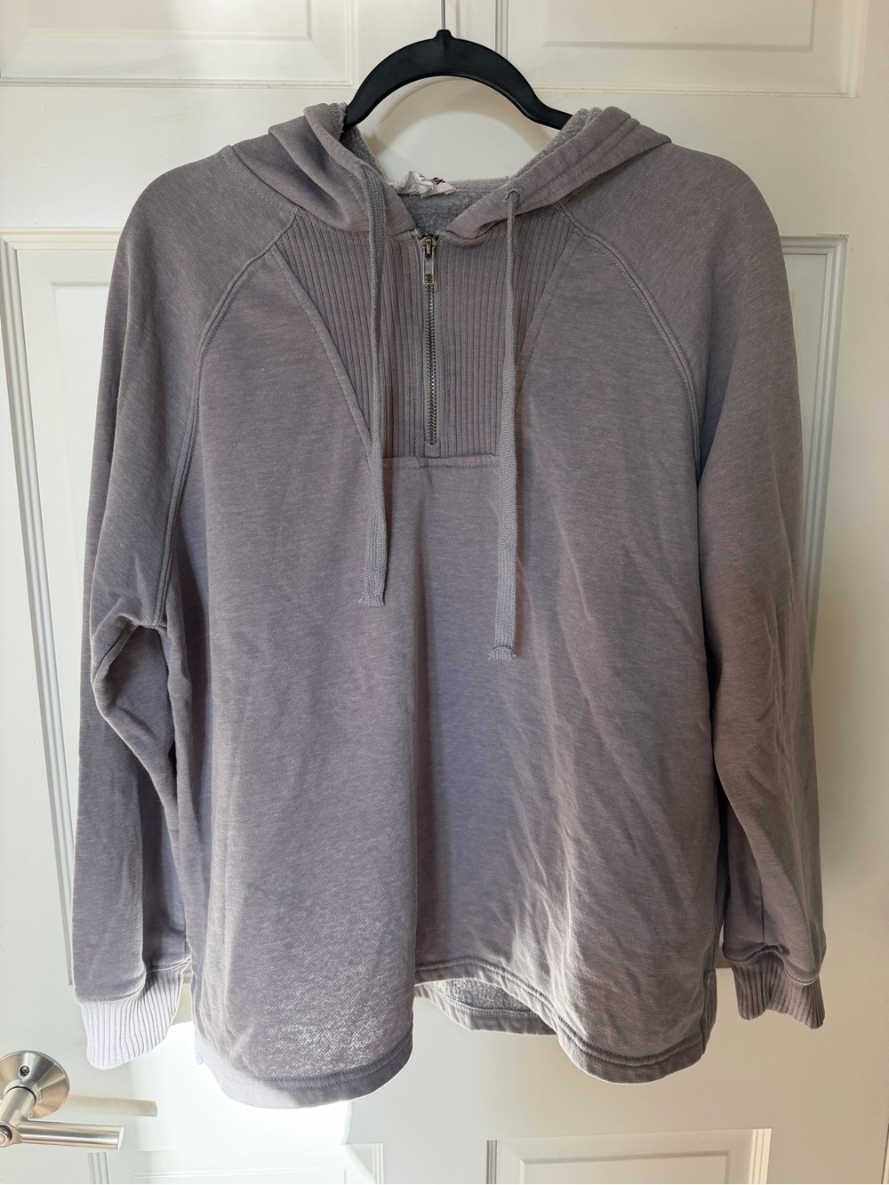 Olive & Oak Women's Half-Zip Hooded Pullover - Light Gray